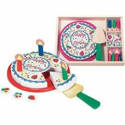 Melissa & Doug Wooden Set, Birthday Party Play Foods, 34 Pieces