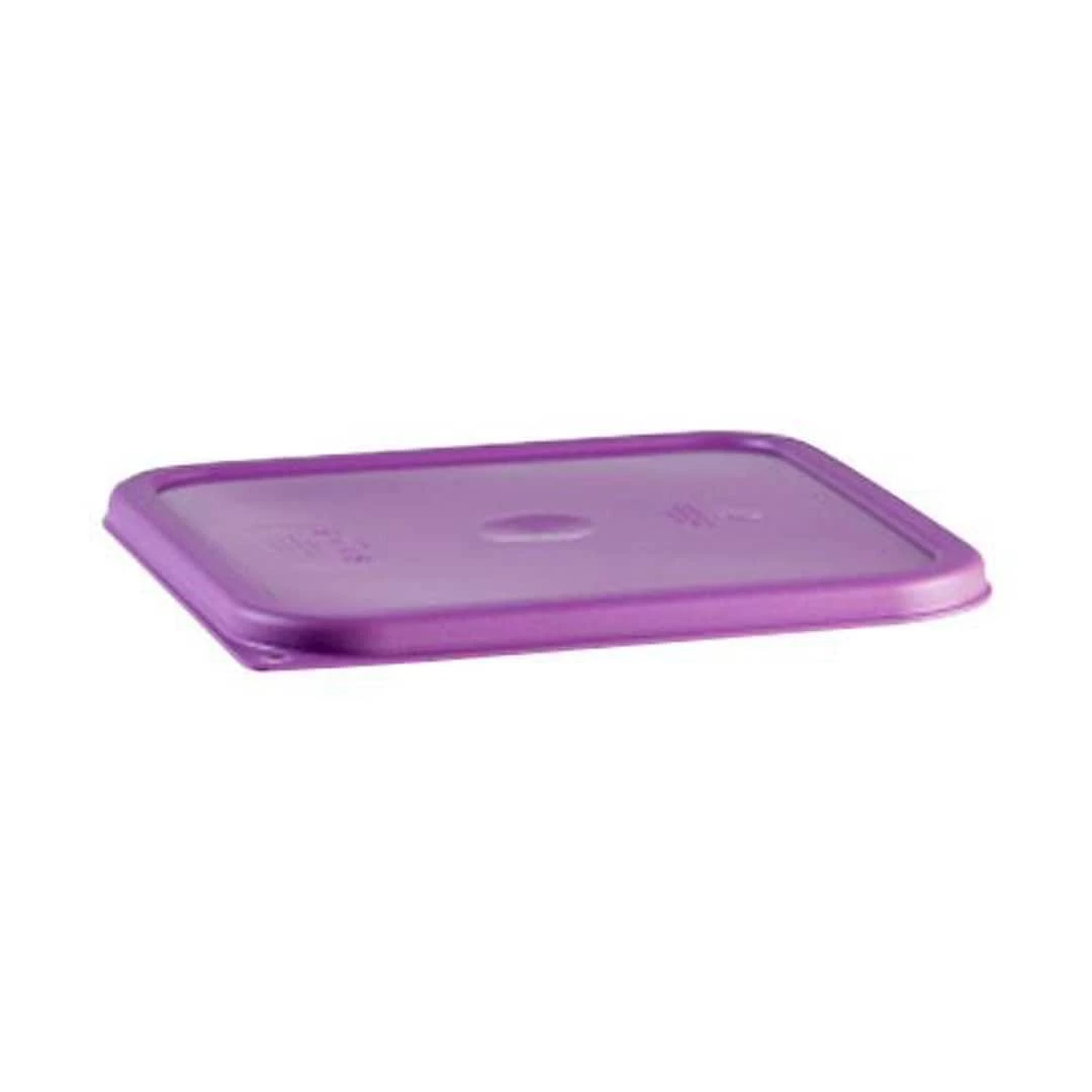 Cambro 2 Qt. Purple Allergen Free CamSquare® Container, 7 1/4" L X 7 1/4" W X 3 7/8" H, Purple/Clear (2SFSCW441)