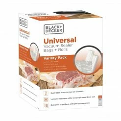 Black & Decker Vacuum Sealer Bag And Roll Combo Pack, Clear (BDVPRB)