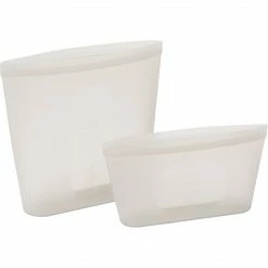 Mind Reader Reusable Silicone Bags, 27.05 Oz./10.15 Oz., 2/Set (SSSBAG2-CLR)