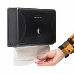 Mind Reader Multi-Fold Paper Towel Dispenser, Paper Towel Holder, Black (PTWIDE-BLK)