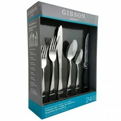 Gibson 44012.24 Palmore Plus Stainless Steel 24-Piece Flatware Set