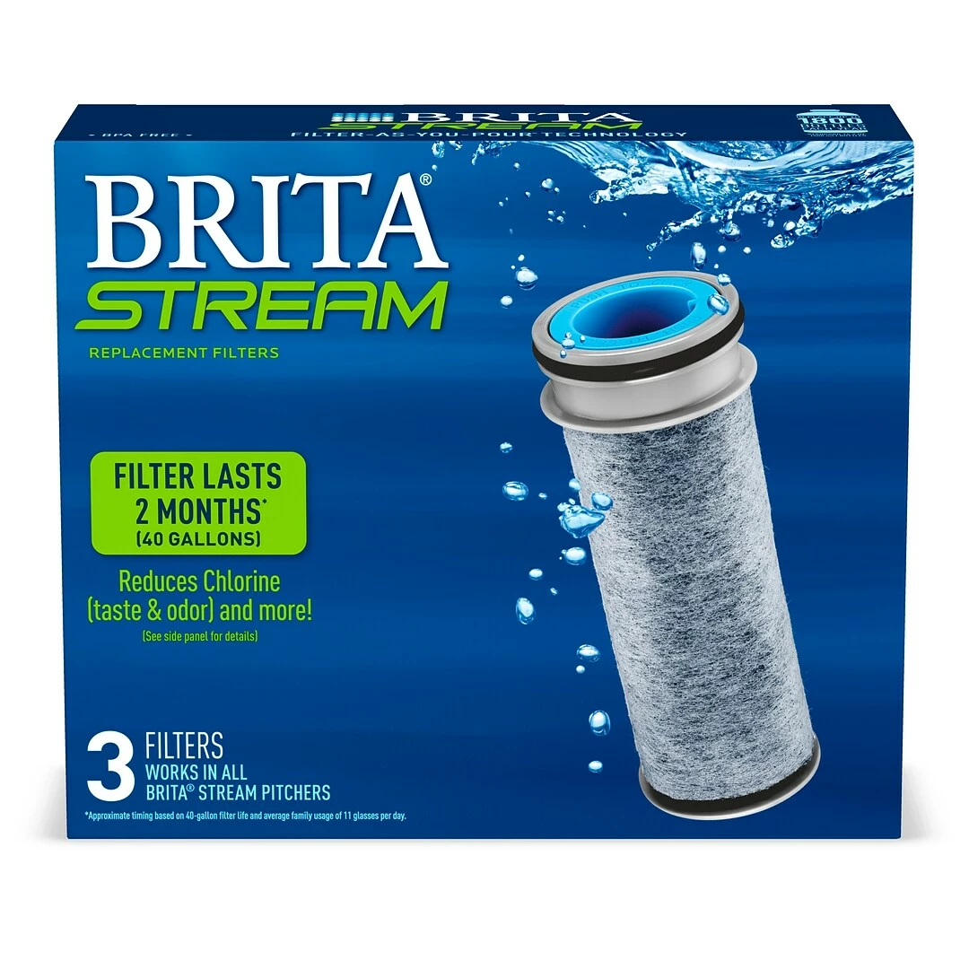 Brita Stream Pitcher Replacement Water Filter, 3 Count (36215) - Image 6