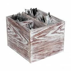 Mind Reader Torched Wood Utensil Organizer, Brown (TTCAD-BRN)