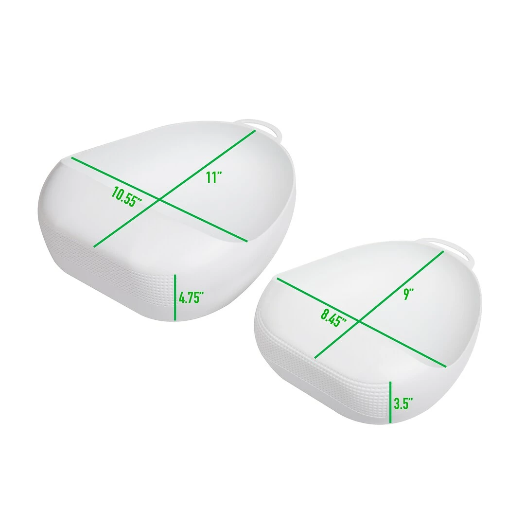 Mind Reader Rice And Grain Washer 2 Pc Set, White (RICE-WHT) - Image 3