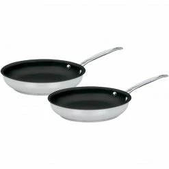 Cuisinart Chef's Classic Aluminum 12" Fry Skillet With Cover, Black (622-30G)
