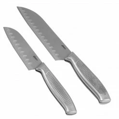 Oster Edgefield 2-Piece Stainless Steel 7" And 5" Santoku Set (111916.02)