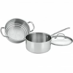 Cuisinart Chef's Classic Stainless Steel 3-Qt. Steamer Set, Gray, 3/Set, Each (77-35CG)
