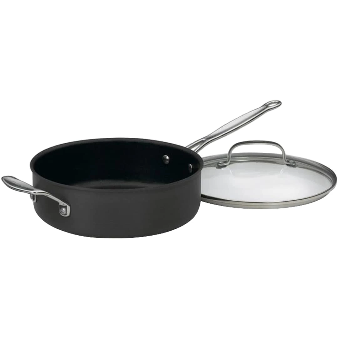 Cuisinart Chef's Classic Anodized 3.5 Qt. Saute Pan With Cover And Helper Handle, Black (633-24H)