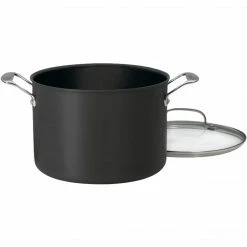 Cuisinart Chef's Classic Aluminum 8 Qt. Stockpot With Cover, Black (666-24)