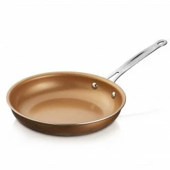 Brentwood 11.5" Induction Copper Non Stick Ceramic Coating Frying Pan Set (93599884M)