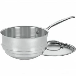 Cuisinart Chef's Classic Stainless Steel 8" Double Boiler With Cover, Silver (7111-20)