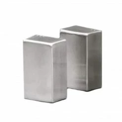 American Metalcraft 2 1/2" Rectangular Stainless Steel Salt & Pepper Set (AMMSP4)