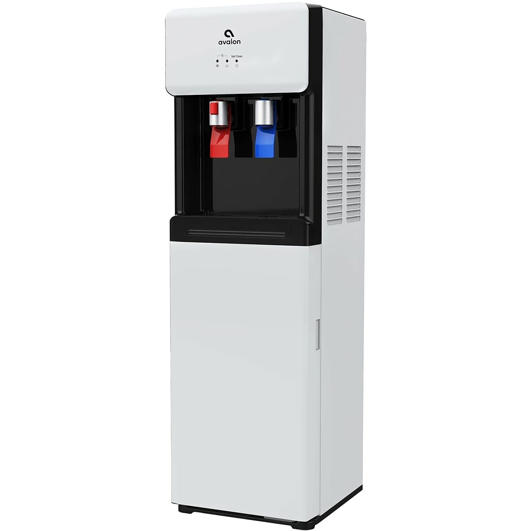 Assorted Publishers Avalon 3-5 Gallon White Bottom Loading Hot & Cold Water Cooler Dispenser (A6BLWTRCLRWHT) - Image 2