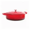 Crock-Pot Artisan Cast Iron 5 Qt. Braiser Pan With Self-Basting Lid, Scarlet Red (112000.02)