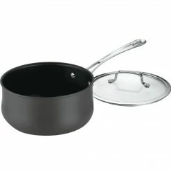 Cuisinart Chef's Classic Aluminum 3 Qt. Saucepan With Cover, Black (6193-20)