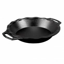 Lodge Seasoned Cast Iron 9 Inch Pie Pan Black BW9PIE