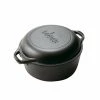 Lodge Cast Iron Double Dutch Oven 5 Quart Black L8DD3