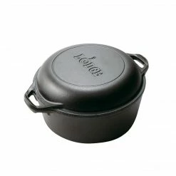 Lodge Cast Iron Double Dutch Oven 5 Quart Black L8DD3
