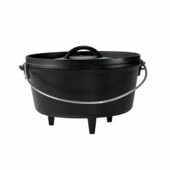 Lodge Cast Iron Deep Camp Dutch Oven 12 Inch / 8 Quart Black L12DCO3