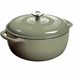 Lodge Enameled Cast Iron Dutch Oven 6 Quart Desert Sage EC6D50
