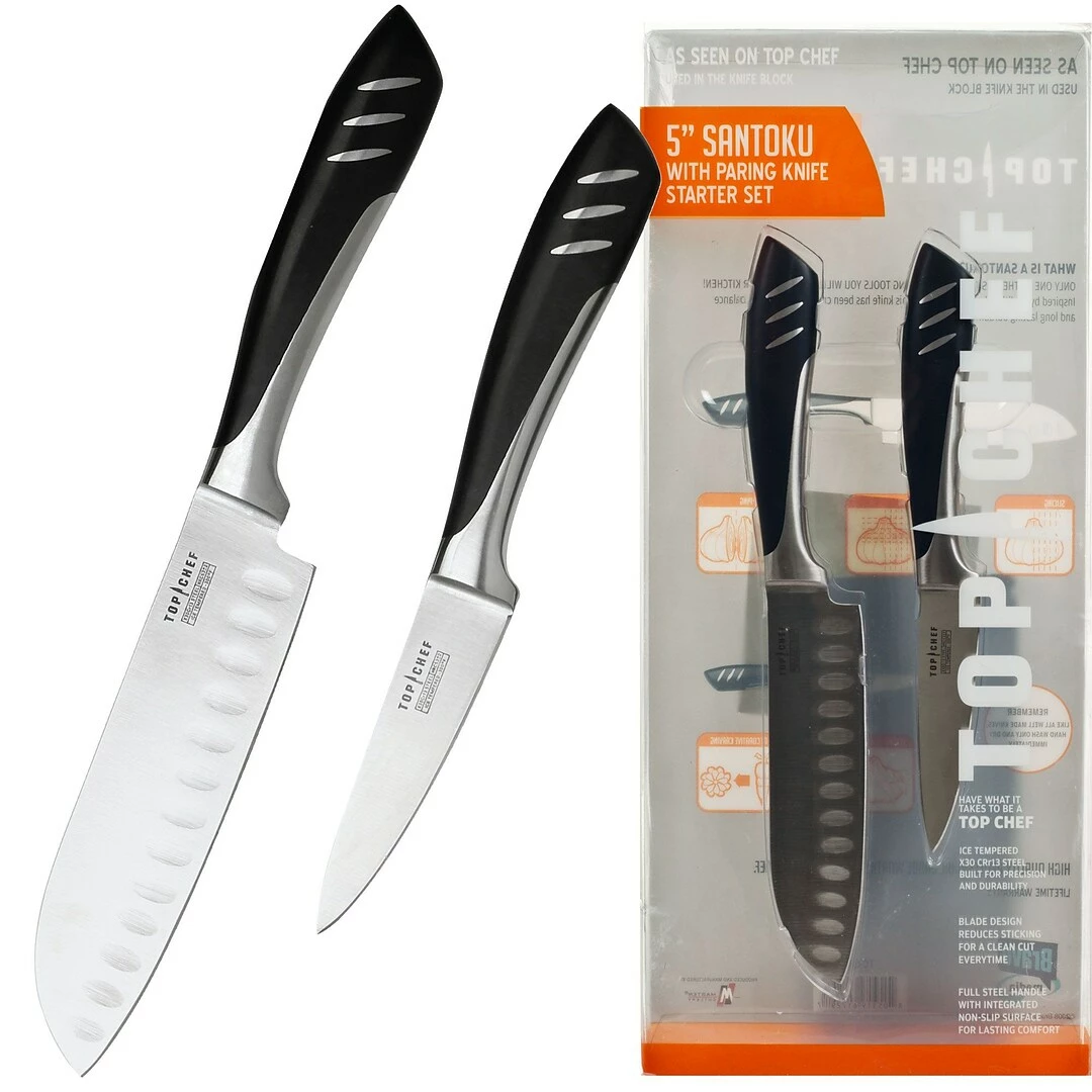 Trademark Global Top Chef® Santoku & Paring 2 Piece Knife Set