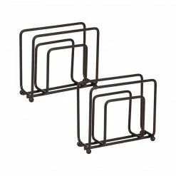 Mind Reader Stainless Steel Napkin Holder, Brown, 2/Pack (2NAPKIN-BRN)