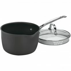 Cuisinart Chef's Classic Anodized 3 Qt. Pour Saucepan With Cover, Black (6193-20P)