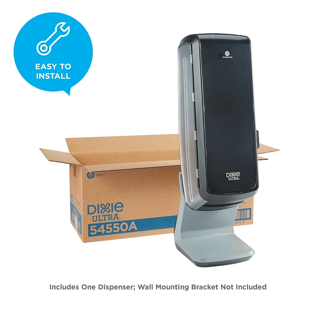 Dixie Ultra® Tower Interfold Napkin Dispenser By GP PRO, White, Holds 1000 Napkins, 8.80”W X 9.30”D X 27.60”H (54551A) - Image 4