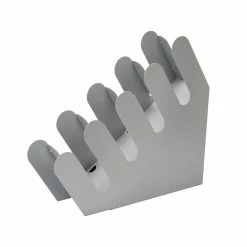 Mind Reader 4-Compartment Angled Stainless Steel Organizer For Hot Or Cold Disposable Cups, Silver (4ACUPHOLD-SIL)