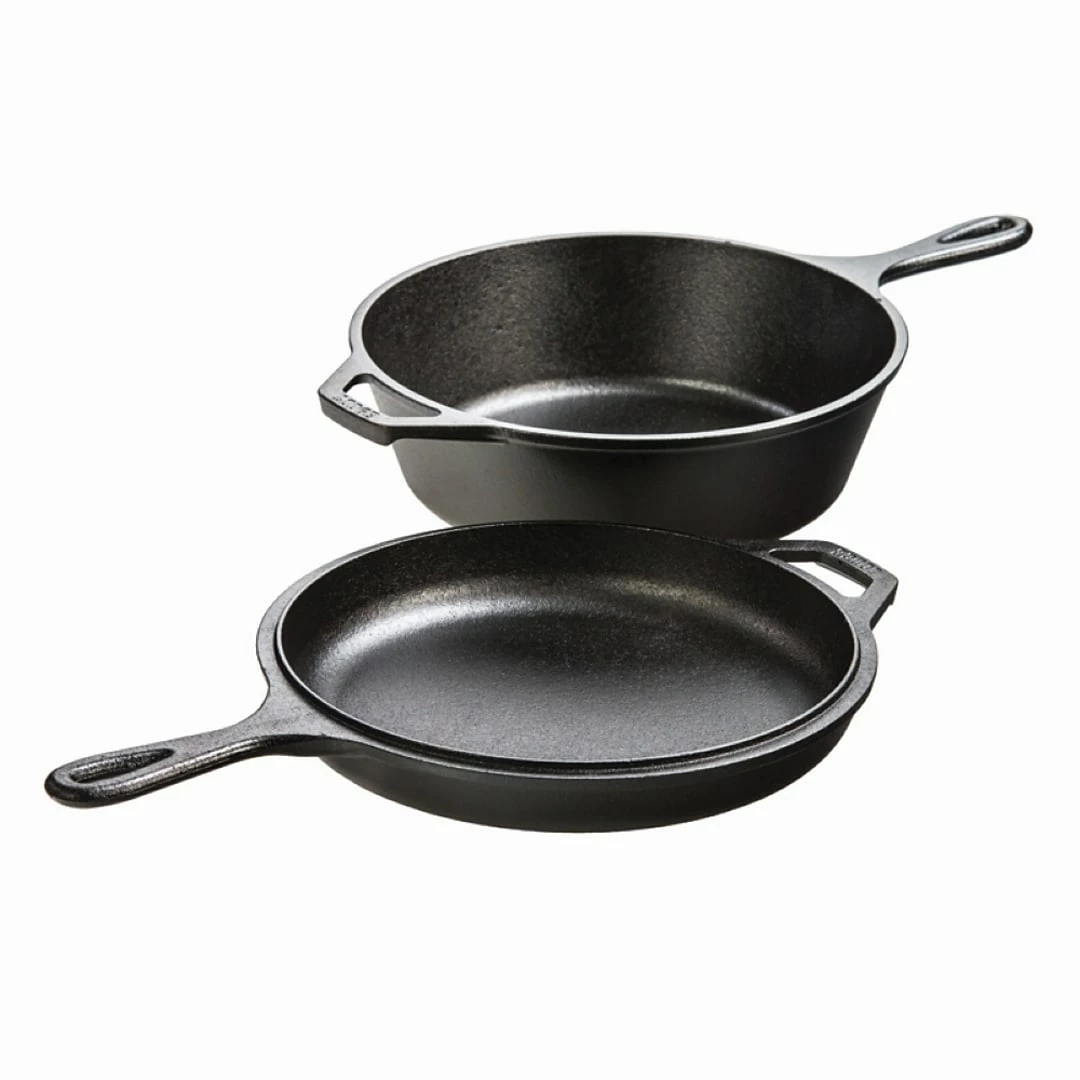Lodge Cast Iron 3.2 Quart Combo Cooker Black LCC3
