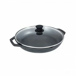 Lodge Chef Collection 12 Inch Cast Iron Everyday Pan Black LC12EP