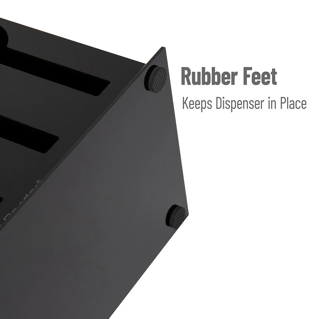 Mind Reader 5-Compartment Plastic Utensil Sorter And Dispenser, Black (5CSTOR-BLK) - Image 5