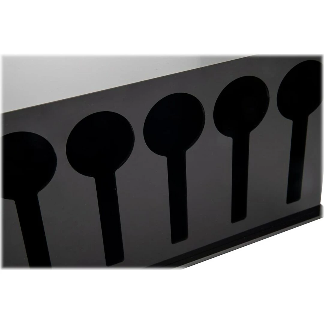 Mind Reader 5-Compartment Plastic Utensil Sorter And Dispenser, Black (5CSTOR-BLK) - Image 7