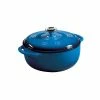 Lodge Enameled Cast Iron Dutch Oven 4.5 Quart Caribbean Blue EC4D33