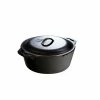 Lodge Cast Iron Dutch Oven 7 Quart Black L10DOL3