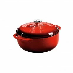 Lodge Enameled Cast Iron Dutch Oven 4.5 Quart Red EC4D43