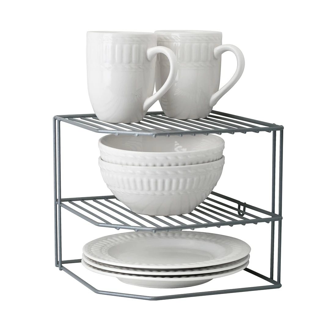 Kitchen Details Corner Shelf Organizer, Grey (24127-GREY)