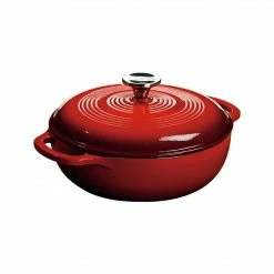 Lodge Enameled Cast Iron 3 Quart Dutch Oven Red EC3D43
