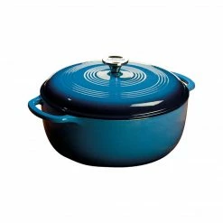 Lodge Enameled Cast Iron Dutch Oven 7.5 Quart Blue EC7D33