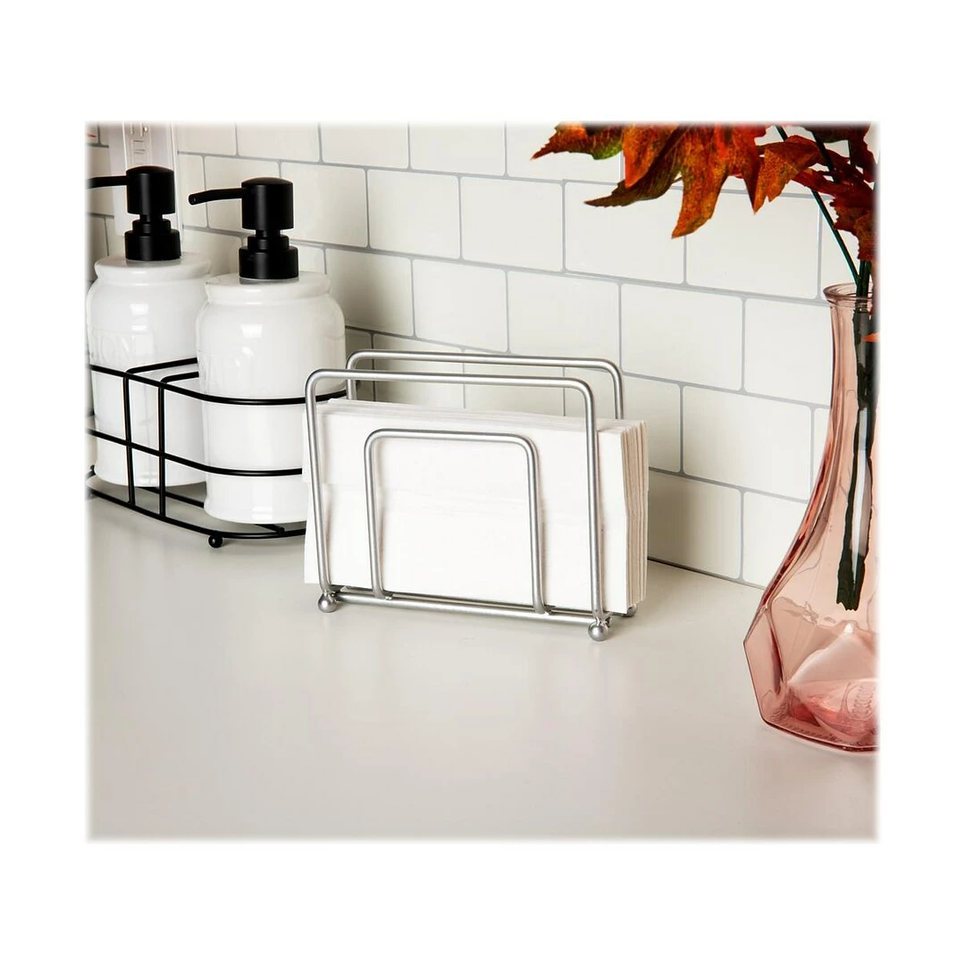 Mind Reader Plastic Multi-Functional Countertop Organizer, White/Black (SPORG-WHT) - Image 7