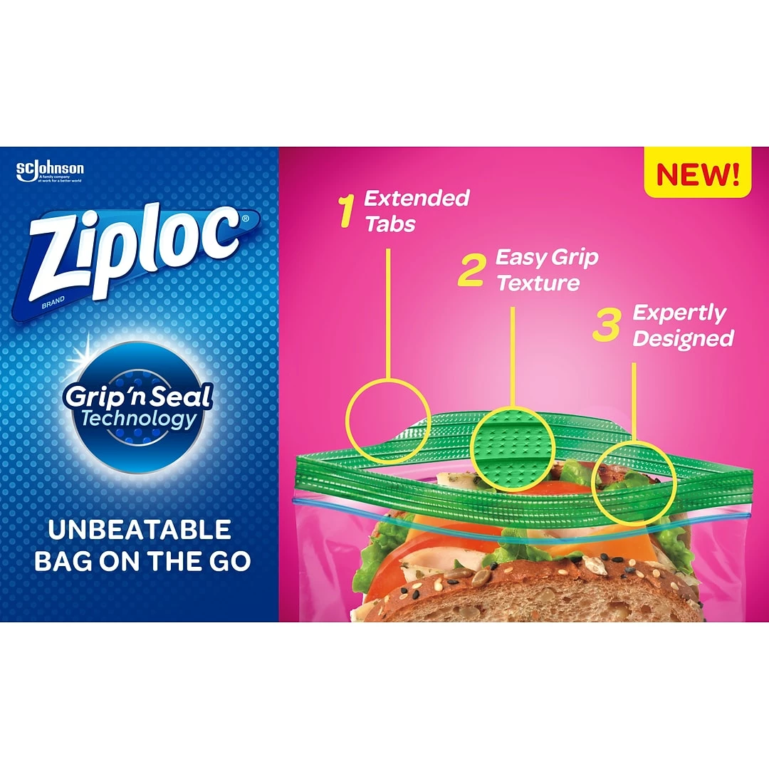 Ziploc Sandwich Bags, 90 Bags/Box (315885) - Image 4