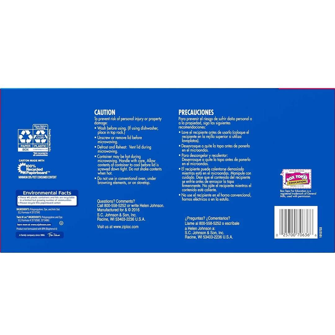 Ziploc Variety Pack Containers With Lids, Assorted Sizes, 24 Pieces/Pack (308674) - Image 3