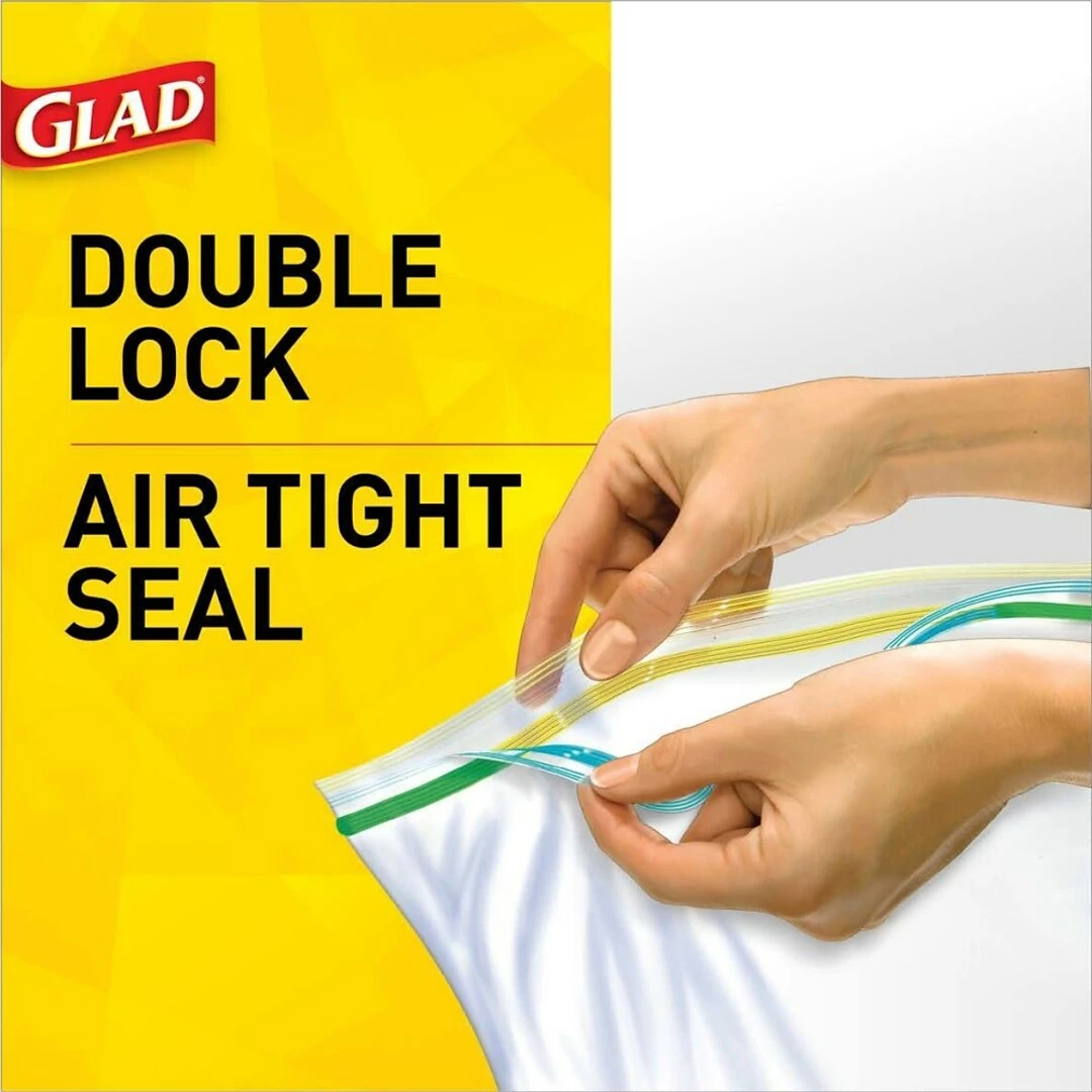 Glad® Zipper Storage Bags, Gallon, 20 Bags/Box (55050) - Image 3