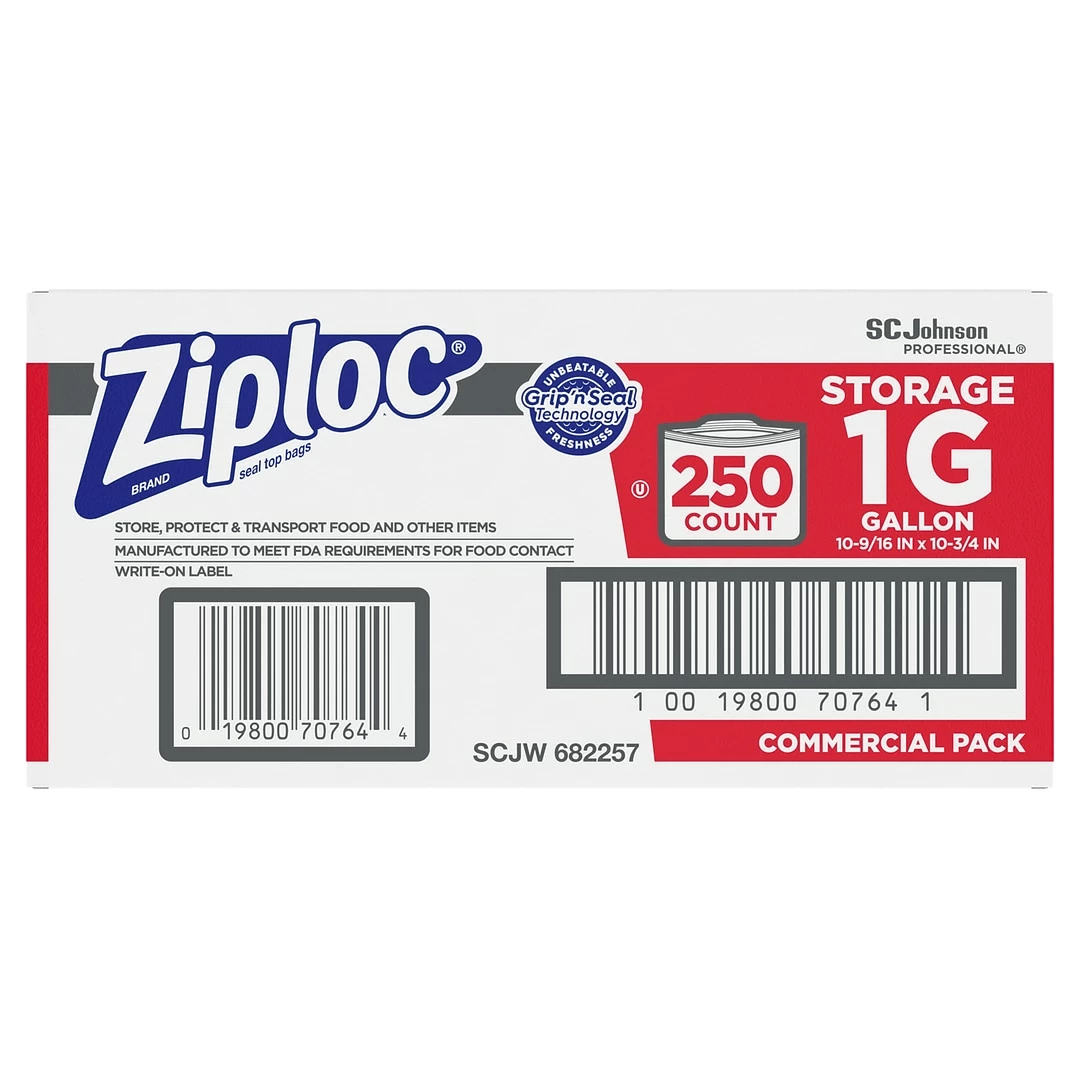 Ziploc Storage Bags, Gallon, 250 Bags/Carton (682257) - Image 3