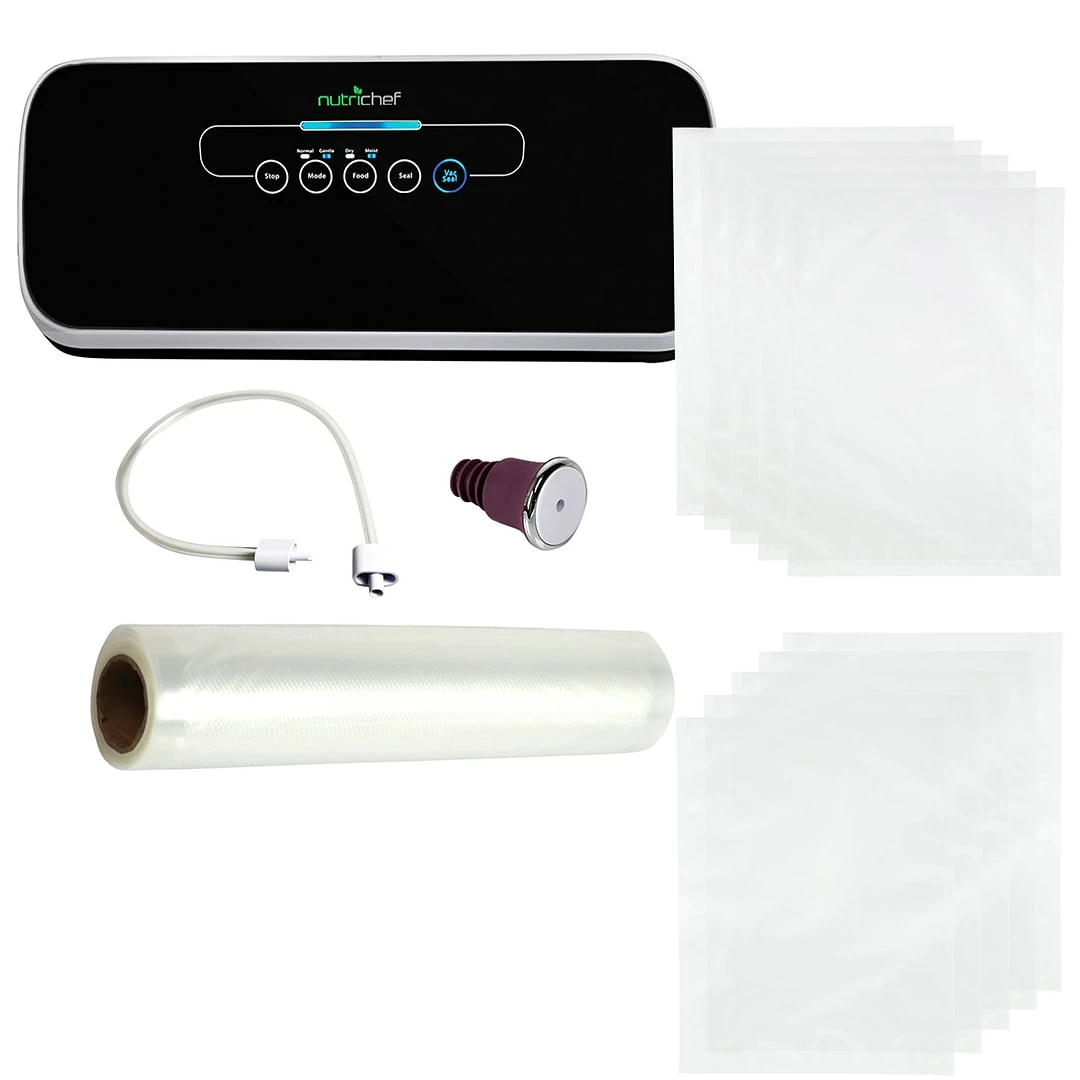 Nutrichef Automatic Vacuum Sealer System With Vacuum Sealer Bags (843631147887)