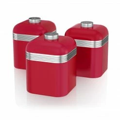 Salton Swan Retro Storage Ware, 1L Set Of 3 Canisters (SWKA1020BLN)