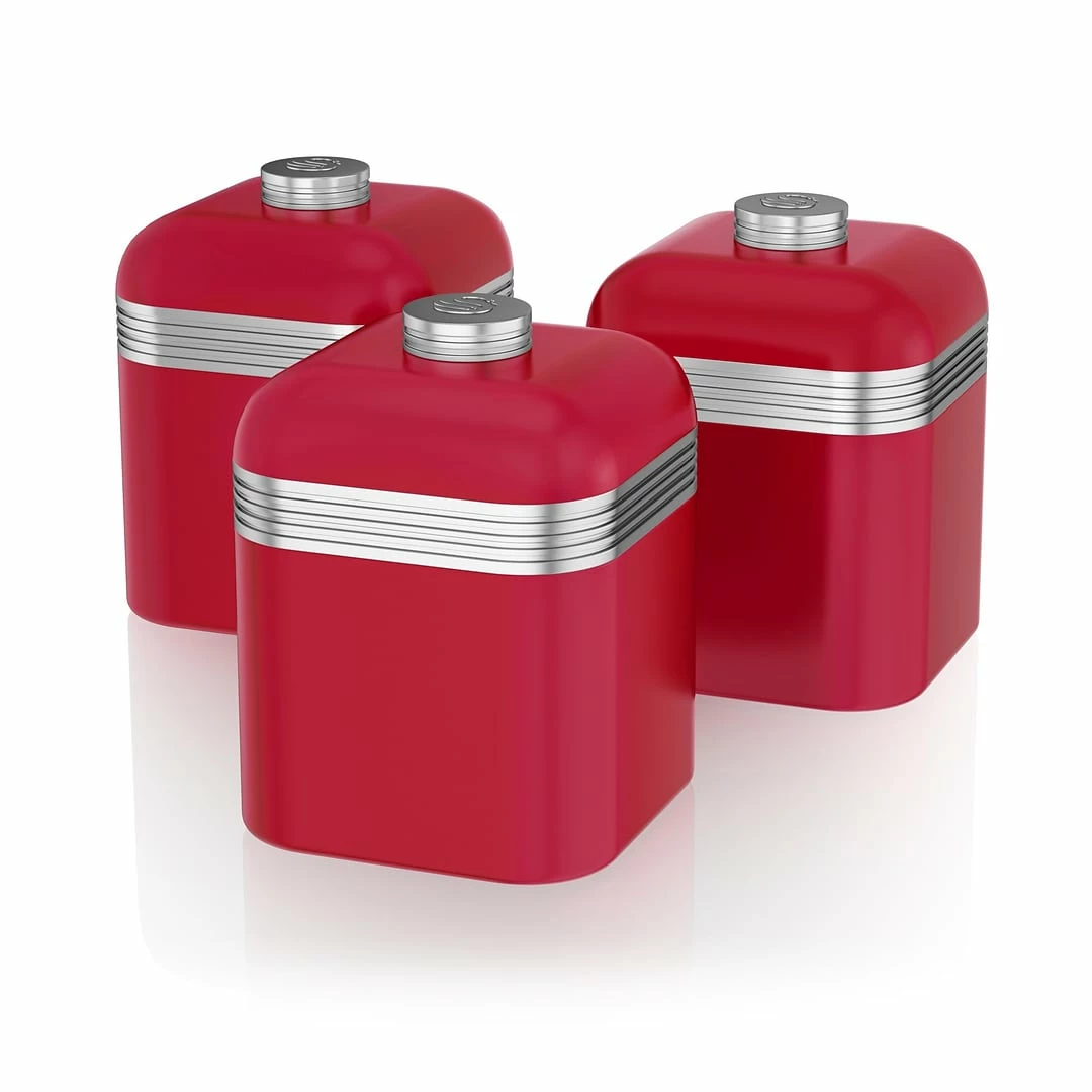 Salton Swan Retro Storage Ware, 1L Set Of 3 Canisters (SWKA1020BLN)