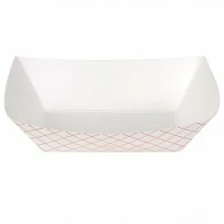 Dixie Polycoated Food Tray, 1 Lb. Capacity, Red Plaid, 1000/Carton (RP1008)