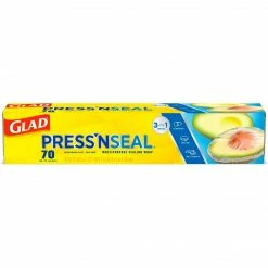 Glad® Press'n Seal Plastic Food Wrap, 70 Sq. Ft. Roll, 12 Boxes/Carton (70441)